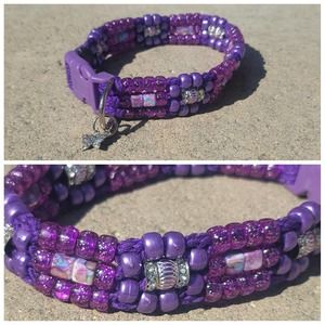 Custom Handmade Beaded Bling Dog Collar